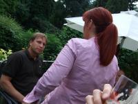 Stefan Jahnke, Anja Nagel, Thomas Schurse und Peter Kolbes Hand.